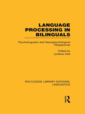 cover image of Language Processing in Bilinguals
